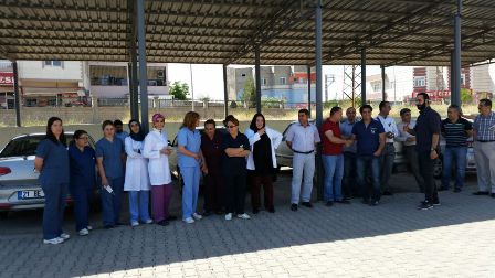Çınar’da doktorlar Samsun’da öldürülen doktor için iş bıraktılar 1