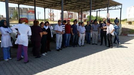Çınar’da doktorlar Samsun’da öldürülen doktor için iş bıraktılar 2