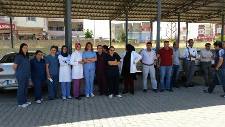 Çınar’da doktorlar Samsun’da öldürülen doktor için iş bıraktılar 3