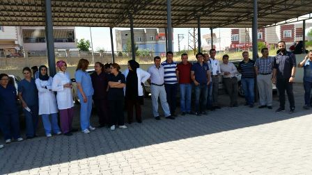 Çınar’da doktorlar Samsun’da öldürülen doktor için iş bıraktılar 4
