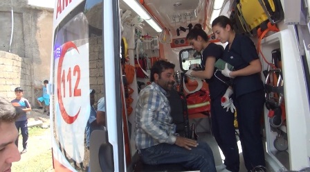 Çınar'da 50 metrelik direğe çıkan şahıs 17 saat sonra indi 42