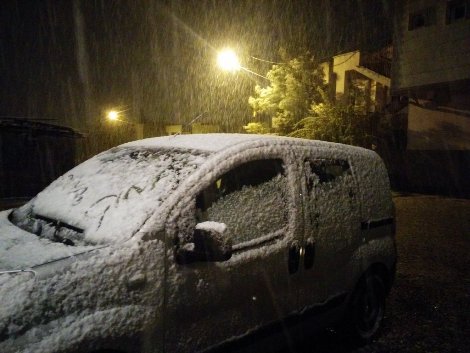 Çınar yoğun kar yağışı altında 10