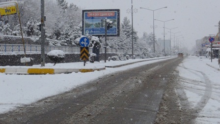 Çınar’da yoğun kar yağışı devam ediyor 14