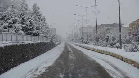 Çınar’da yoğun kar yağışı devam ediyor 16