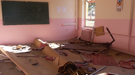 Çınar'daki patlamada Çınar İmam Hatip Lisesi büyük zarar gördü 24