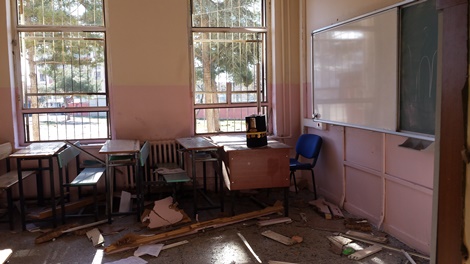 Çınar'daki patlamada Çınar İmam Hatip Lisesi büyük zarar gördü 26