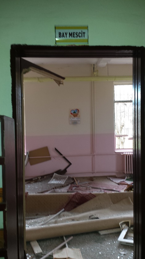 Çınar'daki patlamada Çınar İmam Hatip Lisesi büyük zarar gördü 4