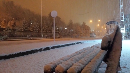Çınar’da yoğun kar yağışı 9
