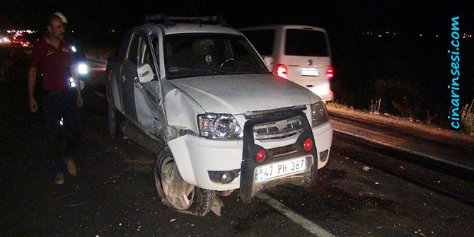 Çınar Beşpınar yakınlarında trafik kazası: 3 yaralı 5