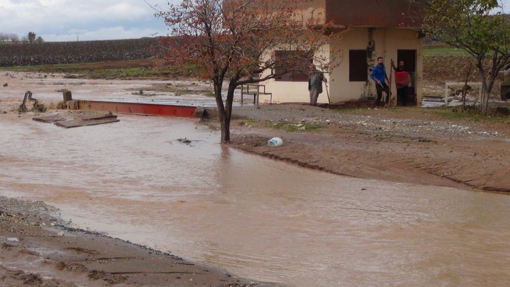 Çınar'da sulama kanalından taşan su mahalleyi bastı 36