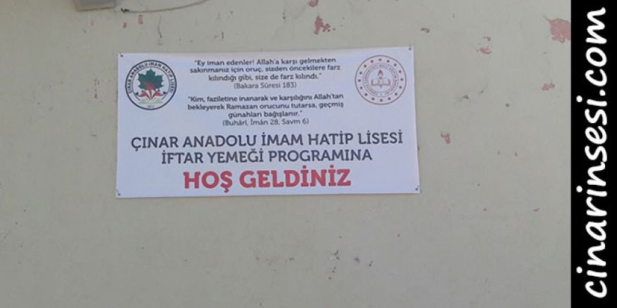 Çınar Anadolu İmam Hatip Lisesinden İftar Yemeği