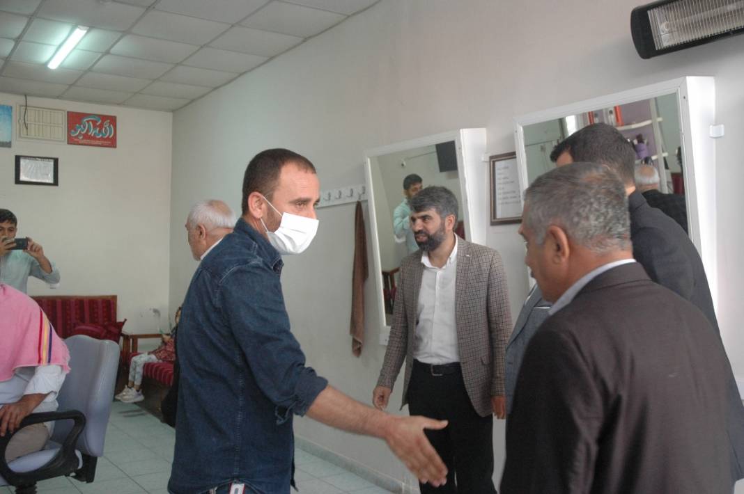 HÜDA PAR heyeti Çınar esnafını ziyaret etti 9