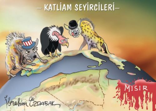 Mısır'daki katliamları anlatan karikatürler