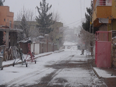 Çınar'da Kar Yağışı Başladı 2