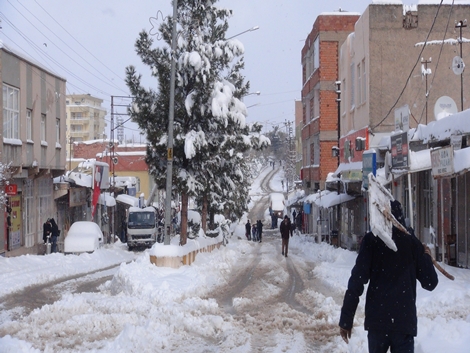 Çınar’da karın boyu yarım metreyi geçti 34