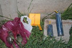 Mezarlık içerisinde patlayıcı bulundu