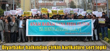 Diyarbakır halkından çirkin karikatüre sert tepki foto