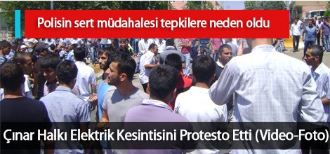 Çınar Halkı Elektrik Kesintisini Protesto Etti Video- Foto
