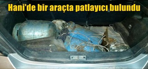 Diyarbakır’da bir araçta patlayıcı bulundu