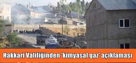 Hakkari Valiliğinden 'kimyasal gaz' açıklaması