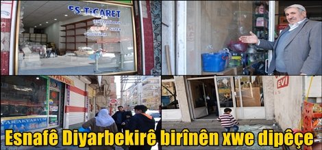 Esnafê Diyarbekirê birînên xwe dipêçe