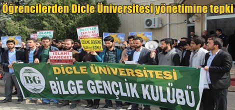 Öğrencilerden Dicle Üniversitesi yönetimine tepki foto