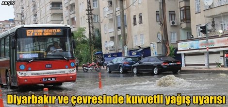 Diyarbakır ve çevresinde kuvvetli yağış uyarısı