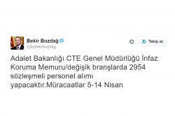 Adalet Bakanlığı sözleşmeli personel alacak