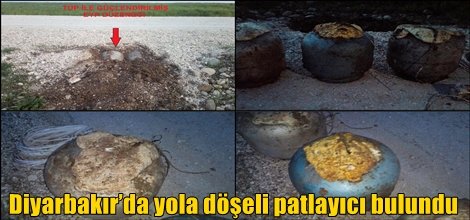 Diyarbakır’da yola döşeli patlayıcı bulundu