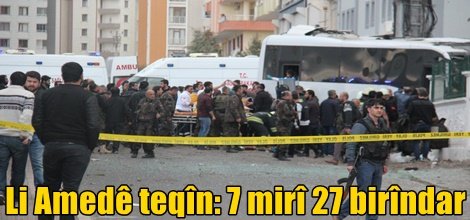 Li Amedê teqîn: 7 mirî 27 birîndar