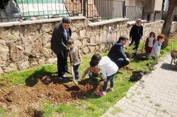 Batman’da Anaokulu öğrencileri fidan dikti