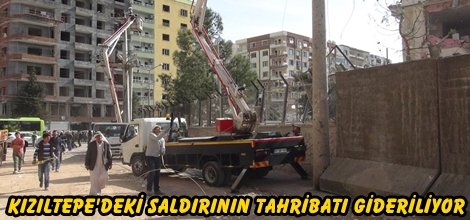 Kızıltepe'deki saldırının tahribatı gideriliyor video foto
