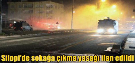 Şırnak'ın Silopi ilçesinde sokağa çıkma yasağı ilan edildi