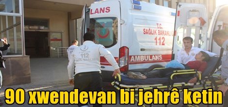 90 xwendevan bi jehrê ketin