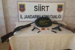 Siirt’in Baykan ilçesinde silah ve uyuşturucu ele geçirildi foto