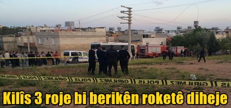 Kilîs 3 roje bi berikên roketê diheje