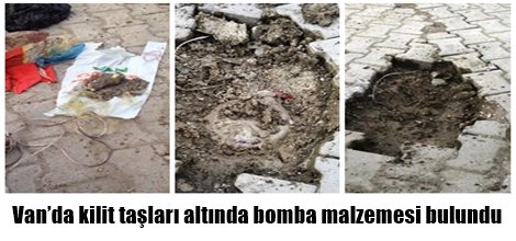 Van’da kilit taşları altında bomba malzemesi bulundu