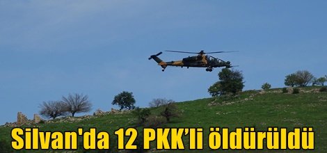 Diyarbakır’ın Silvan ilçesi Ergeçidi kırsalında 12 PKK’li öldürüldü video foto
