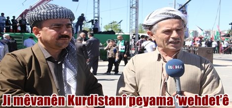 Ji mêvanên Kurdistanî peyama ‘wehdet’ê