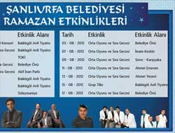 Şanlıurfa Belediyesi'nden Ramazan Etkinlikleri