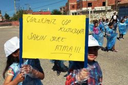 Batman’da çocuklardan temizlik kampanyası