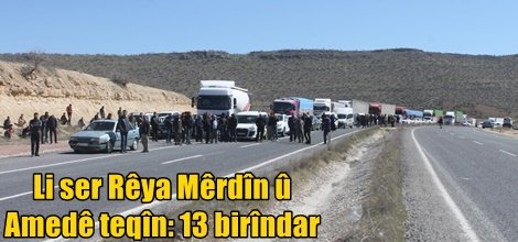 Li ser Rêbeja Mêrdîn- Diyarbekirê teqîn: 13 birîndar
