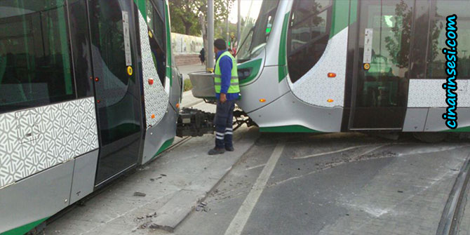 Konya'da Aleaddin-Kampüs seferini yapan tramvay raydan çıktı