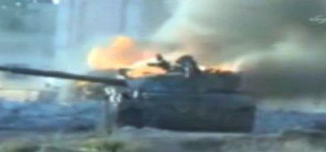 Muhalifler Esed'in tanklarını böyle yaktı