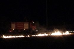 Ergani’de anız yangını