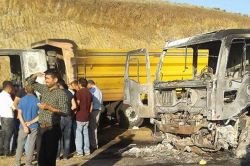 PKK Muş'ta 5 iş makinesini yaktı foto