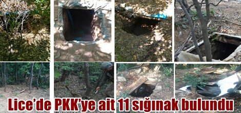 Lice’de PKK’ye ait 11 sığınak bulundu