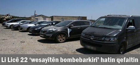 Li Licê 22 ‘wesayîtên bombebarkirî’ hatin qefaltin