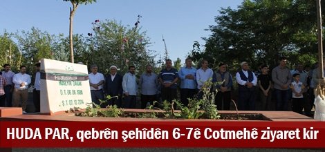 HUDA PAR, qebrên şehîdên 6-7ê Cotmehê ziyaret kir