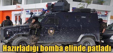 Diyarbakır'da bir kişinin hazırladığı bomba elinde patladı